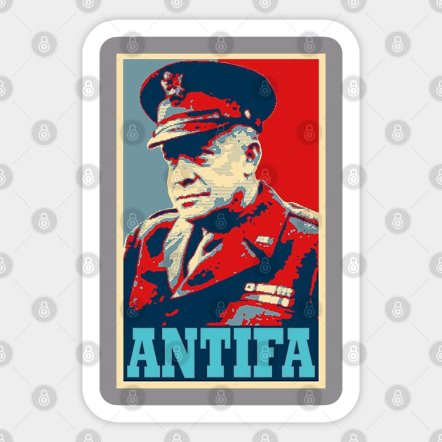 Eisenhower Original Antifa Sticker by KC Casuals